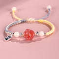 Fortune Jewel Yanyuan Agate Cat Claw Paw White Bodhi Seed Fu Character Positive Braided Rope Bracelet
