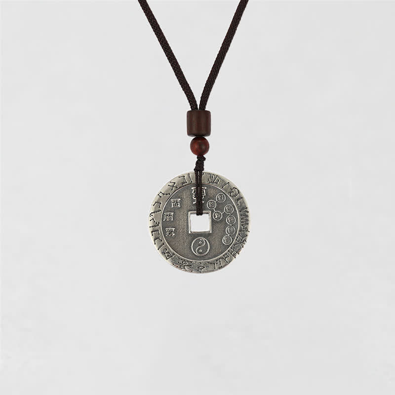 Fortune Jewel Bagua Yin Yang Copper Coin Star Balance Energy Necklace Pendant Fortune Jewel