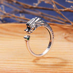 Fortune Jewel Vintage Dragon Design Success Strength Adjustable Ring