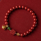 Fortune Jewel Cinnabar Happiness Calm Bracelet