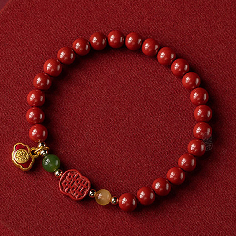 Fortune Jewel Cinnabar Happiness Calm Bracelet