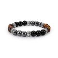 Fortune Jewel Tiger Eye and Hematite Good Luck and Healing Bracelet