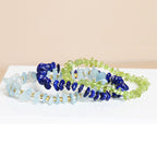 Fortune Jewel Natural Irregular Shape Stone Crystal Meditation Balance Bracelet