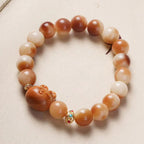 Fortune Jewel Natural Bodhi Seed Lovely Rabbit Peace Bracelet