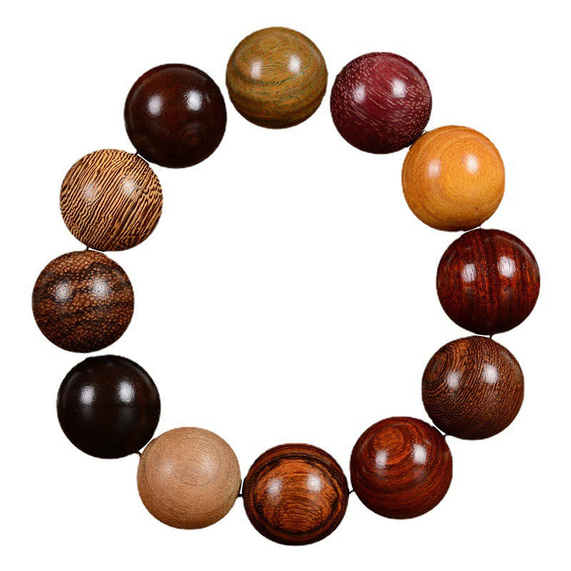 Fortune Jewel Multicolored Sandalwood Protection Healing Bracelet