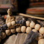 Fortune Jewel 108 Mala Beads Abelia Biflora Wood Warding Off Evil Spirits Wrist Mala