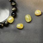 Fortune Jewel 925 Sterling Silver Chinese Zodiac Natal Buddha Natural Gold Sheen Obsidian Amber Wealth Protection Bracelet