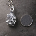 Fortune Jewel 999 Sterling Silver Buddha Demon Serenity Necklace Pendant - Fortune Jewel