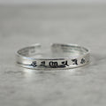 Fortune Jewel Tibetan Mantra White Copper Bracelet