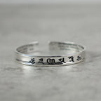 Fortune Jewel Tibetan Mantra White Copper Bracelet