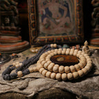 Fortune Jewel 108 Mala Beads Abelia Biflora Wood Warding Off Evil Spirits Wrist Mala