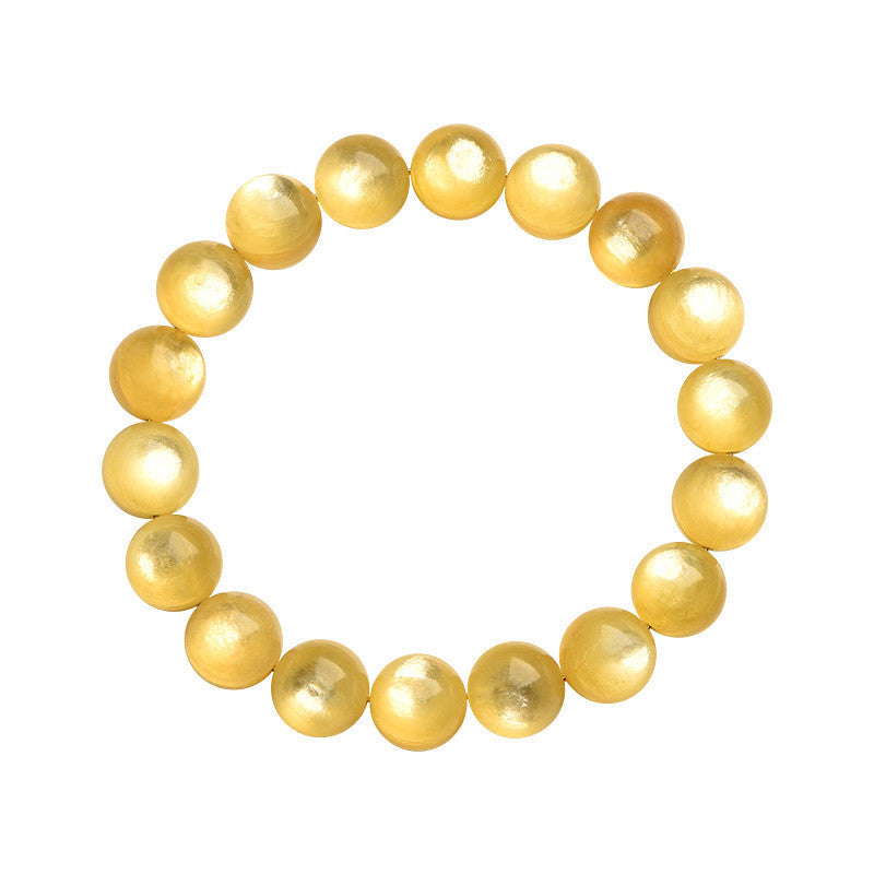 Fortune Jewel Natural Golden Lepidolite Protection Prosperity Bracelet