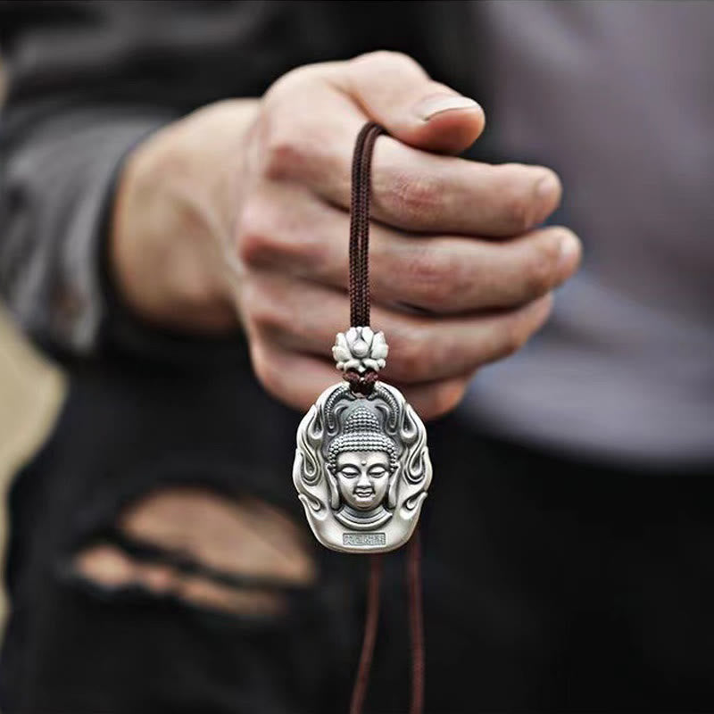 Fortune Jewel Chinese Zodiac Natal Buddha Om Mani Padme Hum Lotus Compassion Necklace Pendant Fortune Jewel