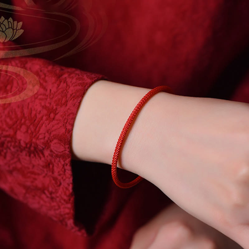 Fortune Jewel Simple Design Handmade Luck Braid String Cuff Bracelet