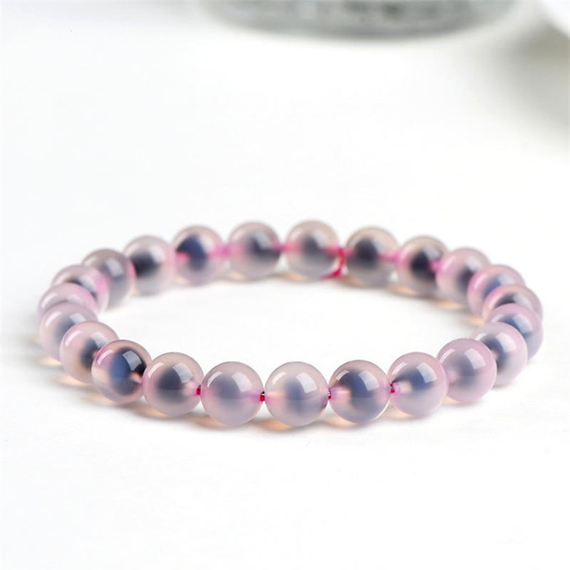 Fortune Jewel Natural Colorful Candy Agate Harmony Strength Bead Bracelet