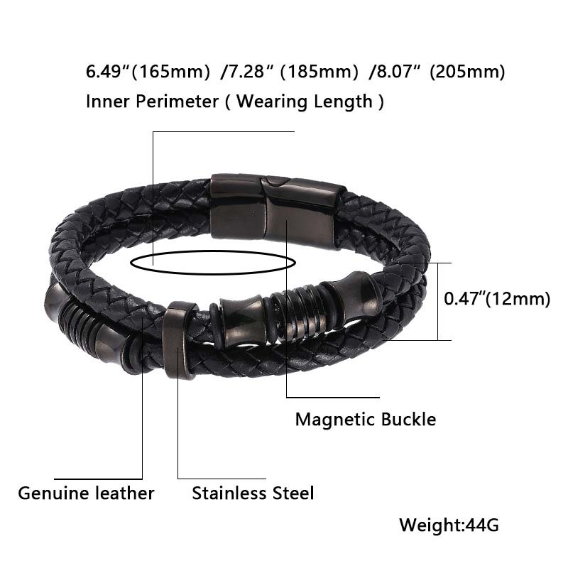 Fortune Jewel Layered Leather Weave Fortune Bracelet