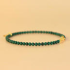 Fortune Jewel Natural Malachite Elephant Anti-Anxiety Charm Bracelet