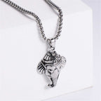 Fortune Jewel Ganesh Ganpati Elephant Titanium Steel Protection Pendant Necklace