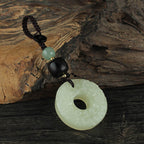 Fortune Jewel PiXiu Jade Peace Buckle Abundance Wealth Key Chain