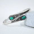 Fortune Jewel Zircon Water Drop Pattern Healing Cuff Bracelet Bangle
