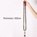 Fortune Jewel 108 Mala Beads Dunhuang Color Bodhi Seed Dzi Bead Keep Away Evil Spirits Bracelet