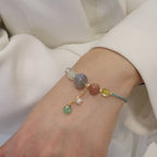 Fortune Jewel Moonstone Sunstone Beads Peace Buckle Charm Healing Bracelet