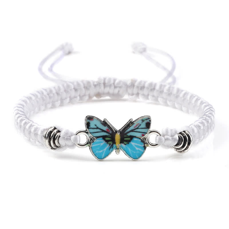 Fortune Jewel Butterfly Freedom Love String Charm Bracelet