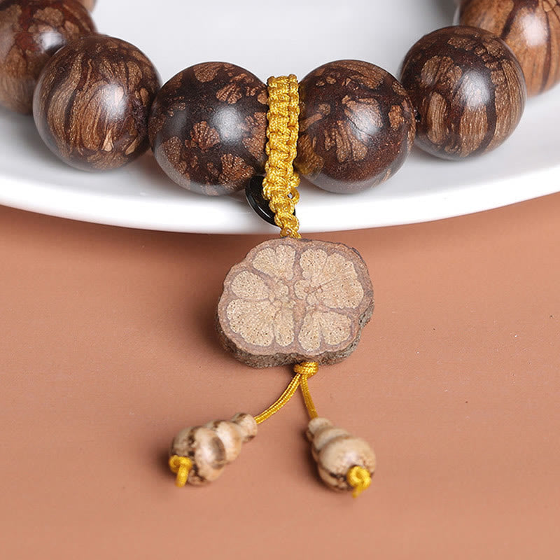 Fortune Jewel Plum Blossom Wood Inner Peace Bracelet