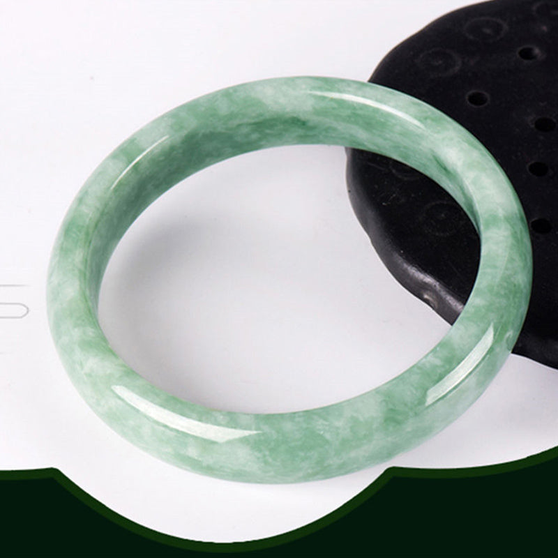 Fortune Jewel Natural Jade Prosperity Bangle Bracelet