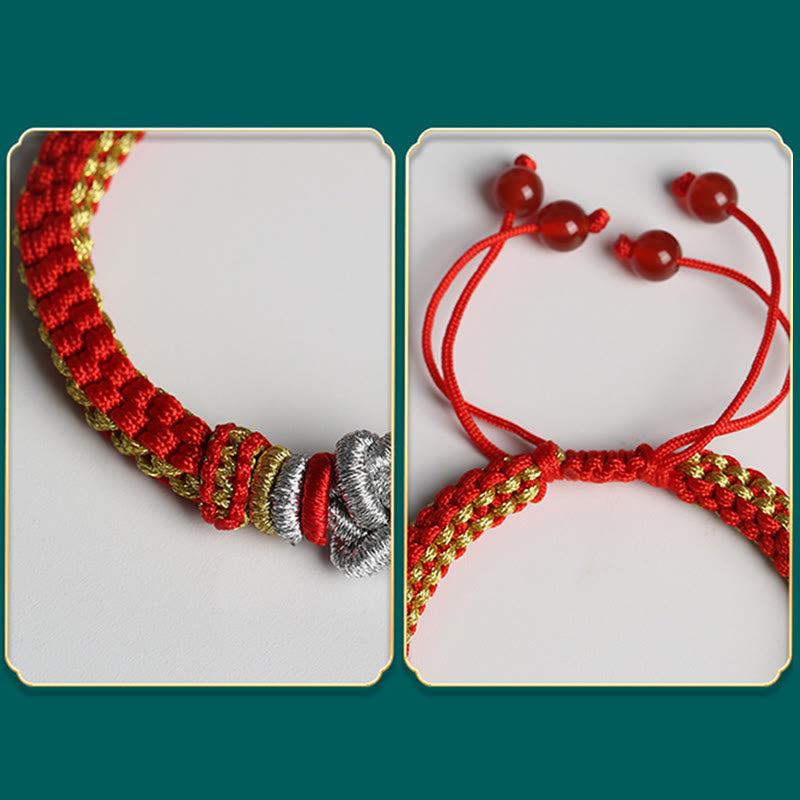 Fortune Jewel Colorful Rope True Love Knot Luck Handmade Bracelet