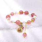 Fortune Jewel "Wishing Love and Sweet Blessings"Strawberry Quartz Bracelet Includes Gift Message Card Fortune Jewel