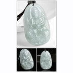 Fortune Jewel Chinese Zodiac Natal Buddha Jade Wealth Prosperity Necklace Pendant Fortune Jewel