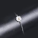 Fortune Jewel 925 Sterling Silver Cherry Blossom Blessing Chain Bracelet