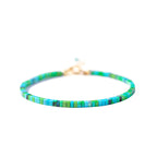 Fortune Jewel Turquoise Beaded Friendship Strength Chain Bracelet