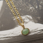 Fortune Jewel Oval Turquoise Strength Titanium Steel Necklace Pendant