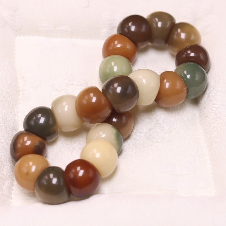15mm Natural Garlic Bodhi Bracelet – Ultra Smooth Finish, Multi-Color Options