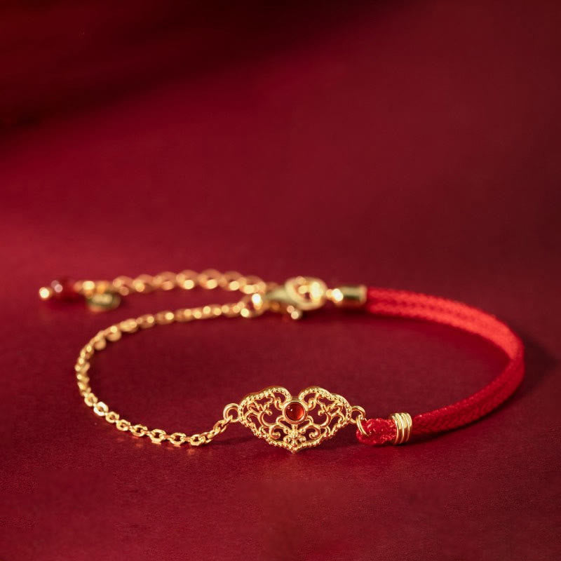 Fortune Jewel Lock of Good Wishes Luck Strength Chain Bracelet