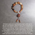 Fortune Jewel 108 Mala Beads Bodhi Seed Luck Wealth Bracelet Wrist Mala