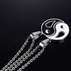 2pcs Yin Yang Pendant Couple Necklace Fortune Jewel