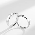 Fortune Jewel 925 Sterling Silver Sun Moon Protection Adjustable Couple Ring