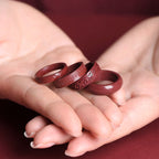 Fortune Jewel Cinnabar Om Mani Padme Hum Auspicious Clouds Blessing Ring