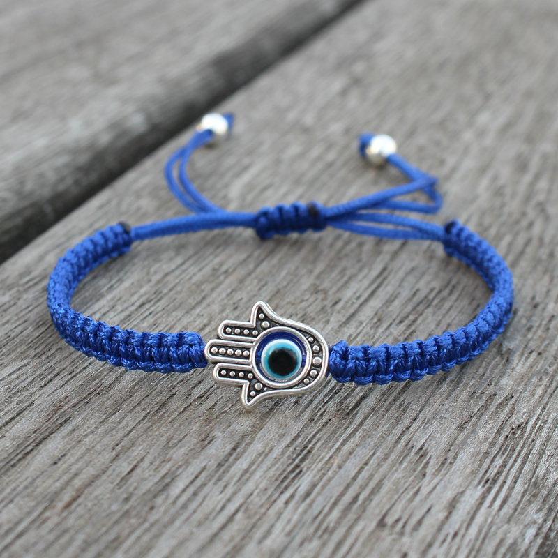 Fortune Jewel Handmade Hamsa Symbol Protection Luck String Bracelet