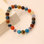 Fortune Jewel Colorful Candy Agate Healing Strength Bead Bracelet