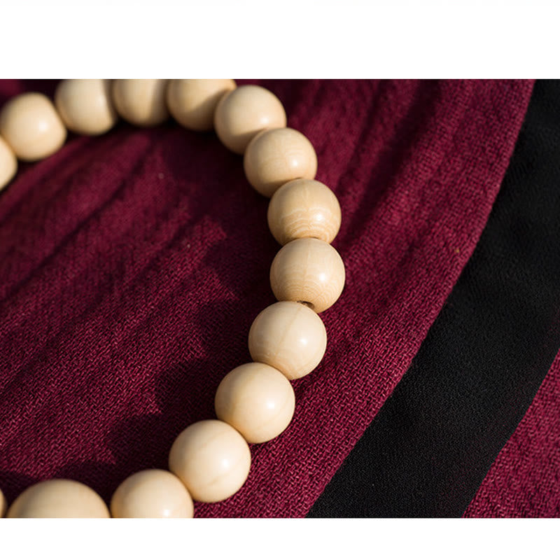 Fortune Jewel Natural Abelia Biflora Wood Blessing Wrist Mala