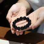 Fortune Jewel Natural Black Onyx Fortune Bracelet