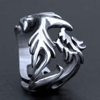 Fortune Jewel Dragon Pattern Protection Strength Adjustable Ring Fortune Jewel