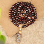 Fortune Jewel 108 Mala Beads Three-eyed Dzi Bead Nine-eye Dzi Bead Jade Luck Bracelet