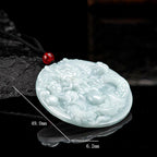 Fortune Jewel Chinese Zodiac Dragon Jade Success Amulet String Necklace