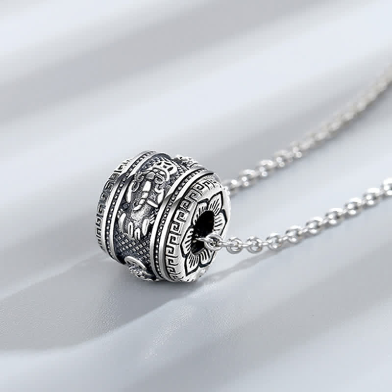 Fortune Jewel PiXiu Luck Wealth Rotatable Necklace Pendant
