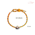 Fortune Jewel 925 Sterling Silver Dragon Boat Festival Zongzi Pattern Luck Handmade Multicolored Rope Child Adult Bracelet